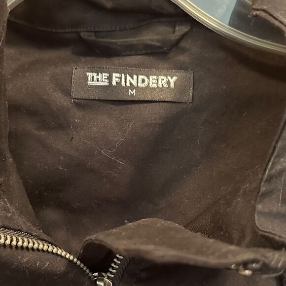 The Findery Drawstring Waist Full Zip Hoodie Sweater Jacket Gray/Black Size M - Picture 2 of 3